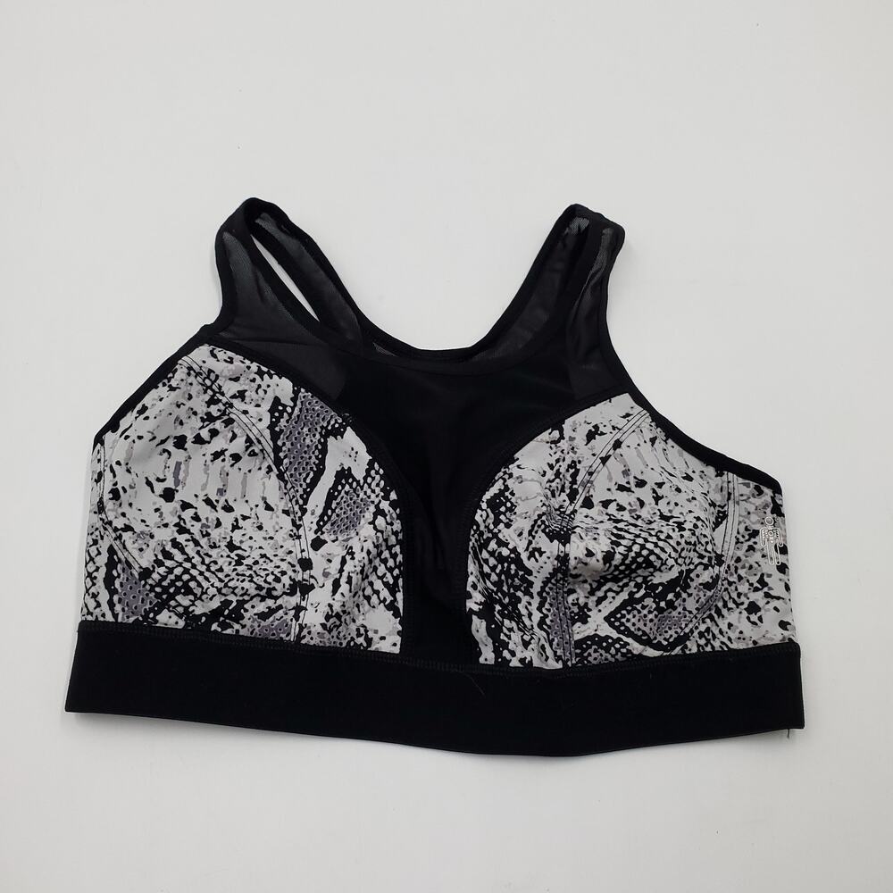 HPE Impact Bra 2.0, Black Graffiti Women's Size L